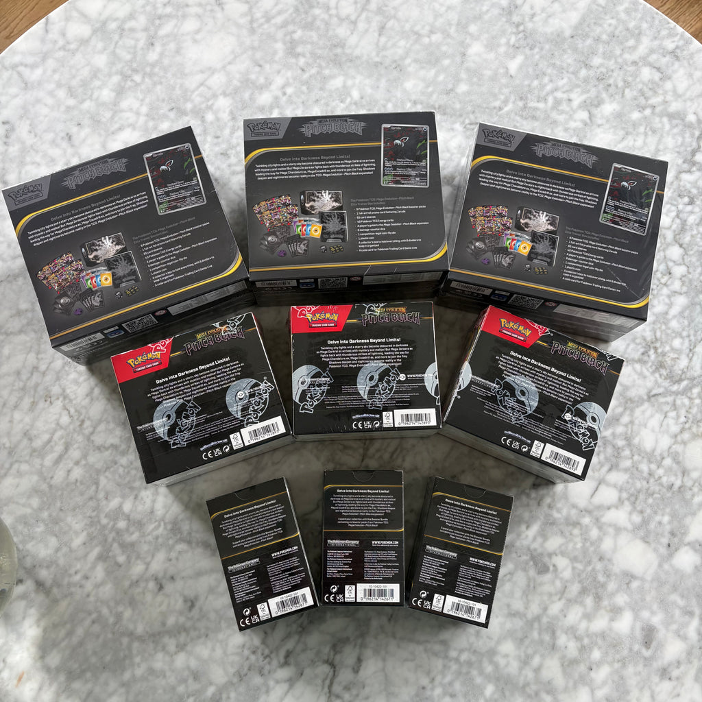 Mega Evolution Pitch Black Sealed Bundle | 3 BB, 3 ETB & 3 Bundles