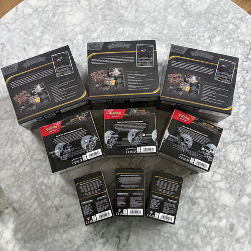 Mega Evolution Pitch Black Sealed Bundle | 3 BB, 3 ETB & 3 Bundles