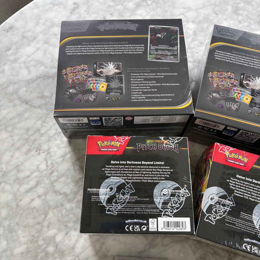 Mega Evolution Pitch Black Sealed Bundle | 3 BB, 3 ETB & 3 Bundles