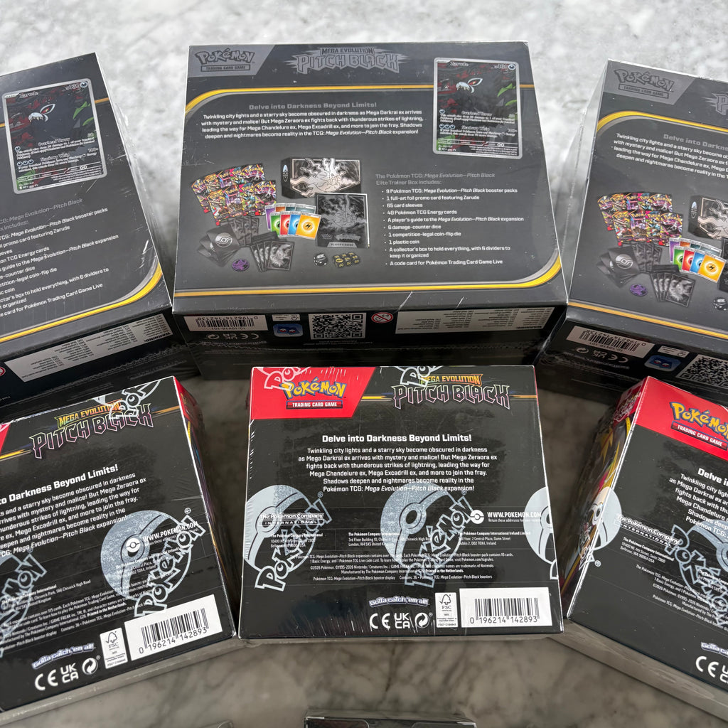 Mega Evolution Pitch Black Sealed Bundle | 3 BB, 3 ETB & 3 Bundles
