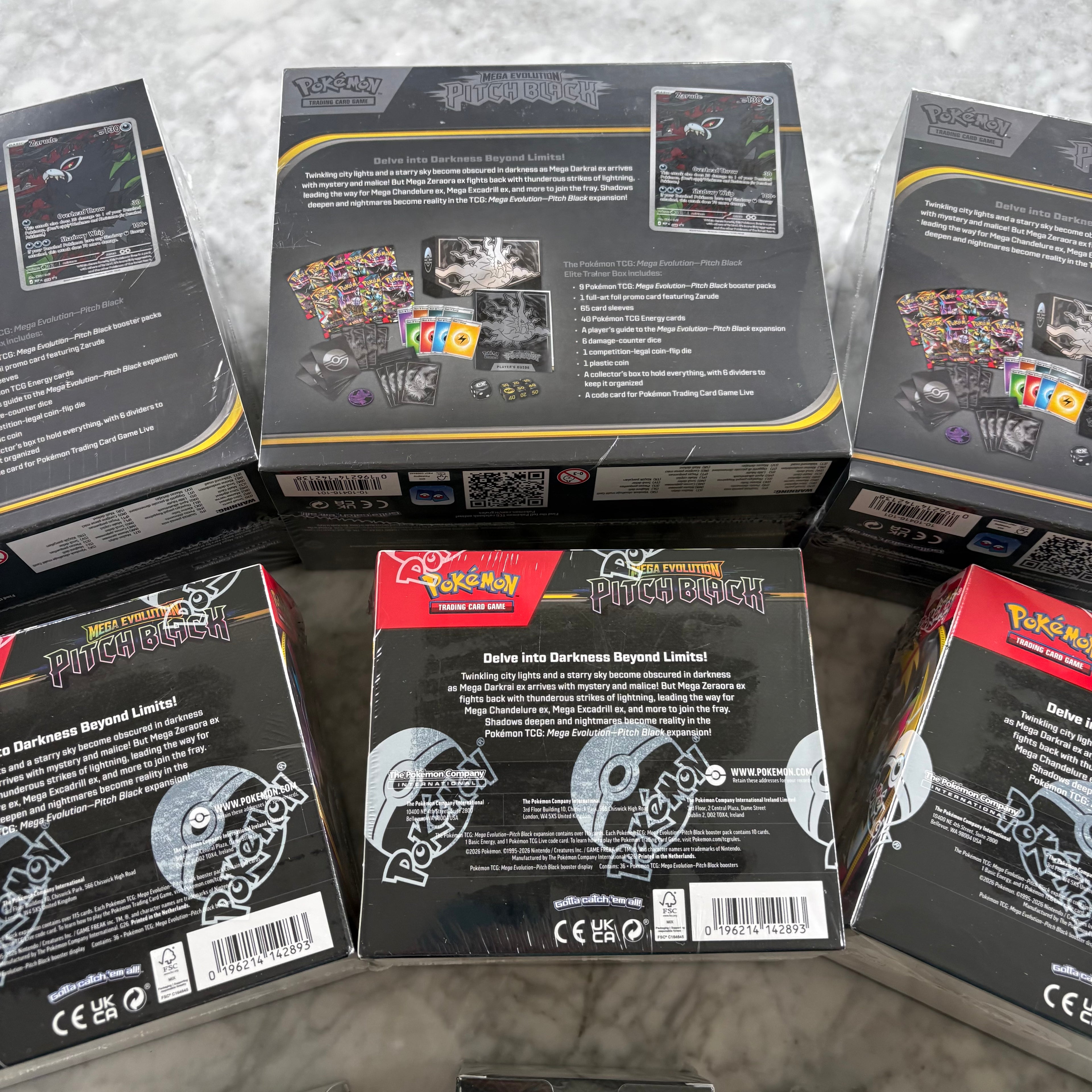 Mega Evolution Pitch Black Sealed Bundle | 3 BB, 3 ETB & 3 Bundles