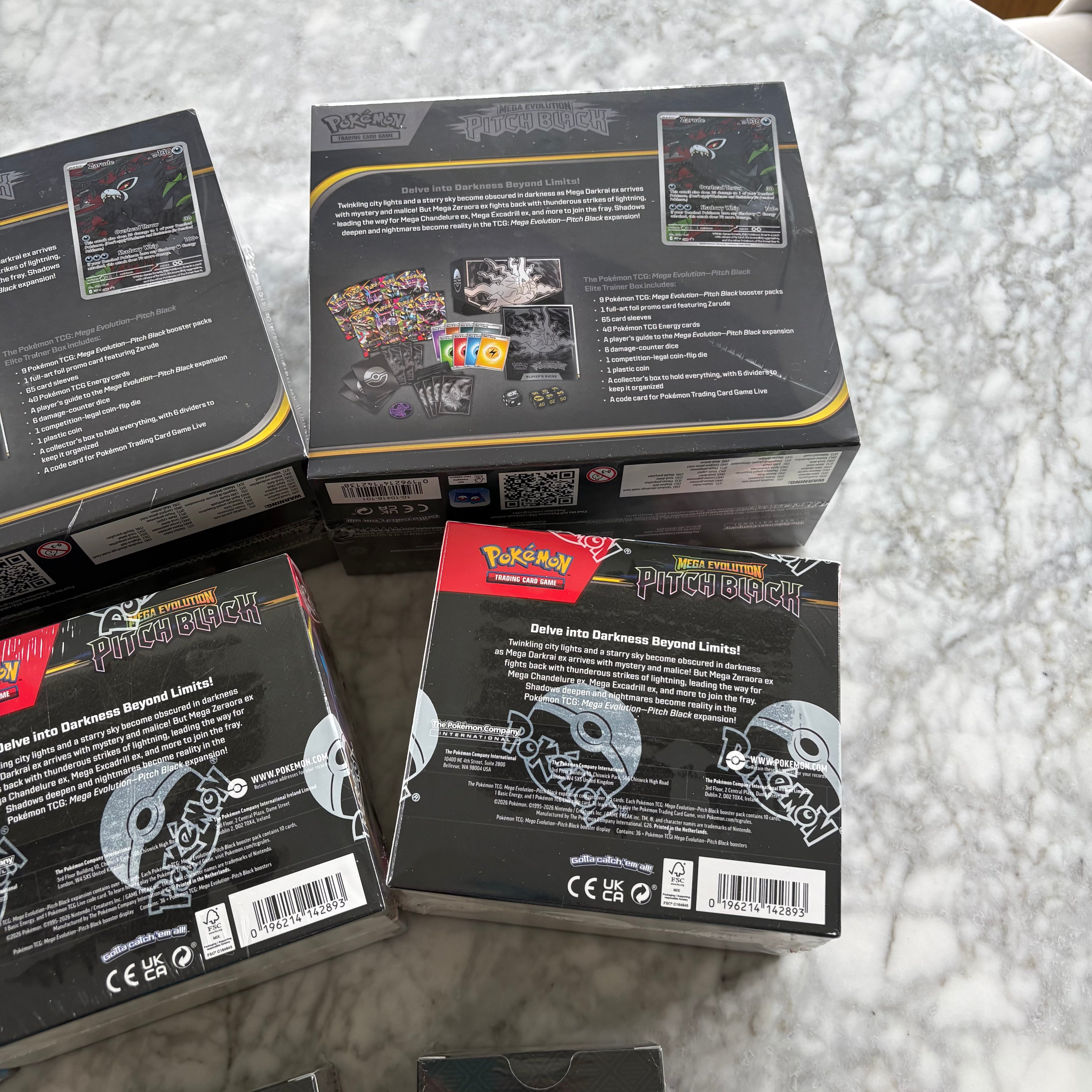 Mega Evolution Pitch Black Sealed Bundle | 3 BB, 3 ETB & 3 Bundles